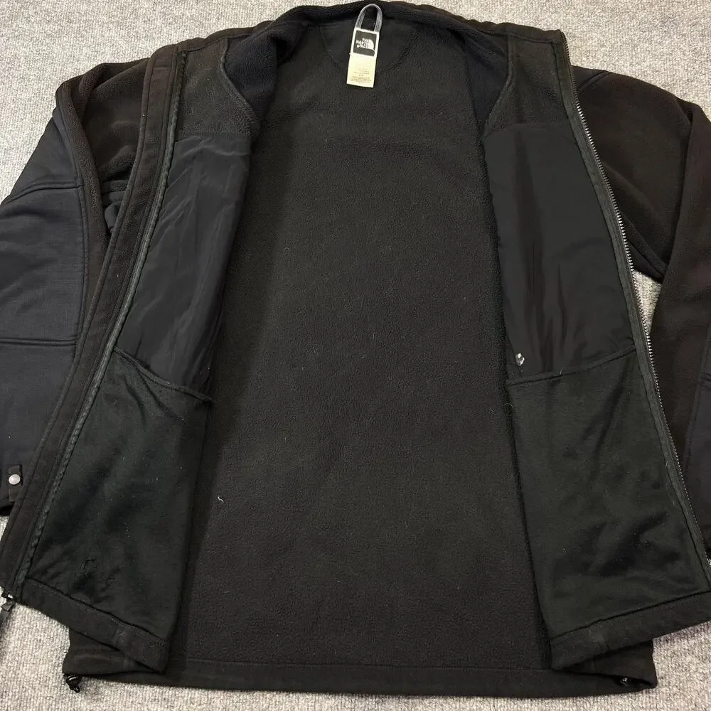The North Face Jacket Mens Large Black Fleece Softshell Full Zip Pockets Outdoor